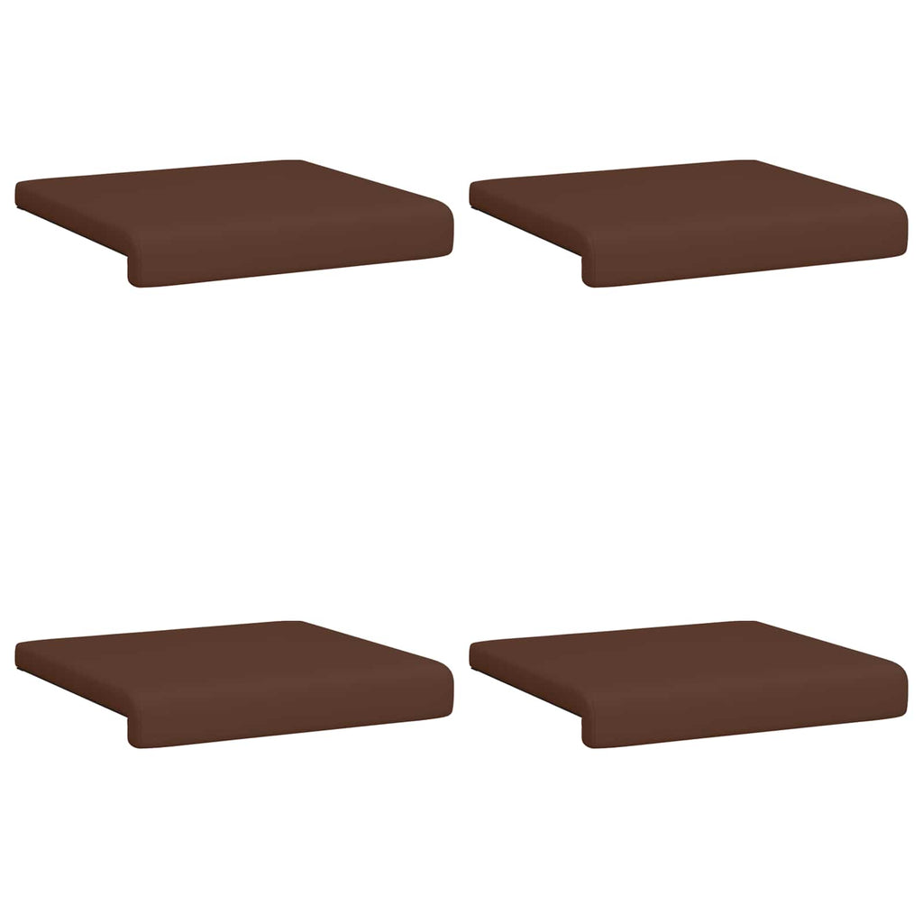 vidaXL Poduszka na ławkę 4 pcs Ekoskóra brązowy Głębokość 35 cm