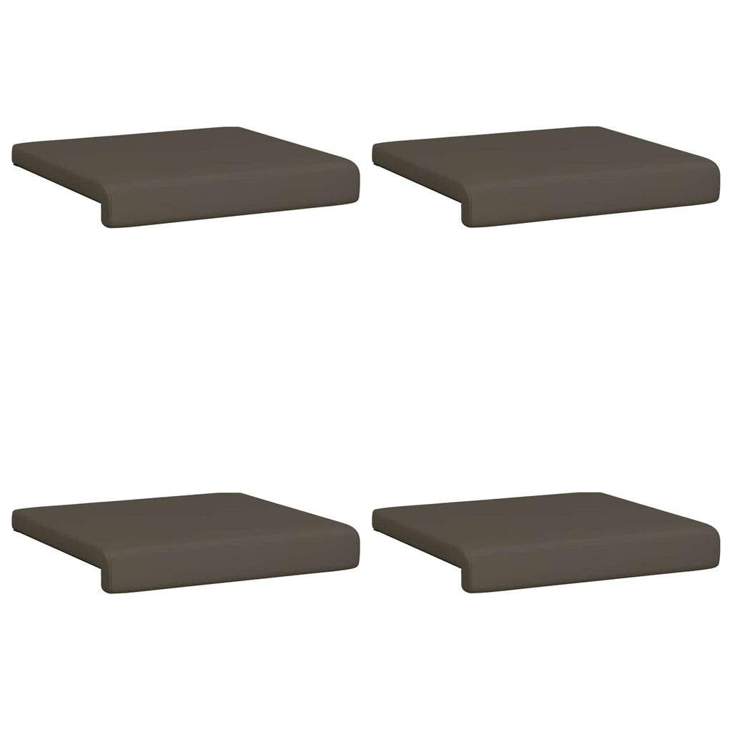 vidaXL Poduszka na ławkę 4 pcs Ekoskóra Szary Głębokość 35 cm