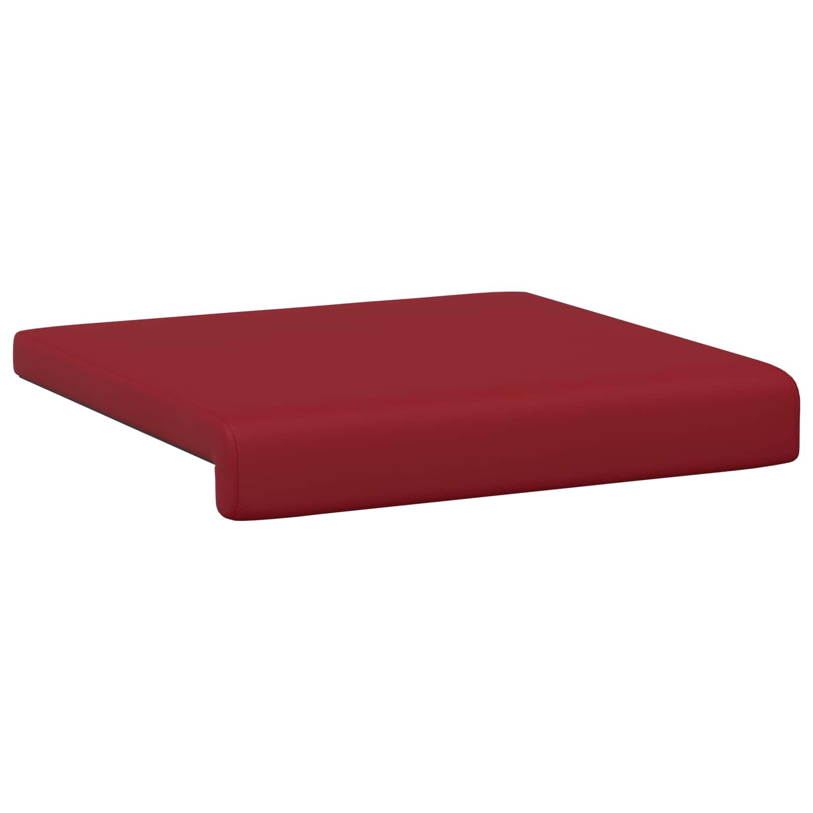 vidaXL Poduszka na ławkę 4 pcs Ekoskóra Czerwone wino Głębokość 35 cm