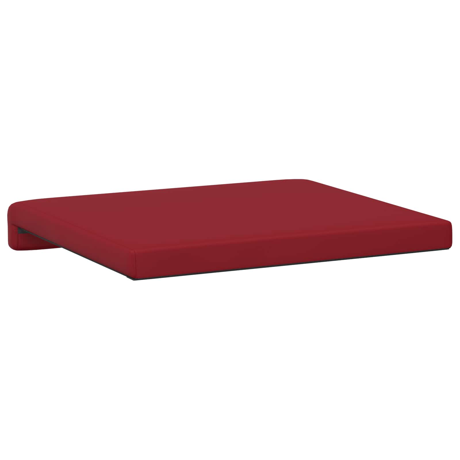 vidaXL Poduszka na ławkę 4 pcs Ekoskóra Czerwone wino Głębokość 35 cm