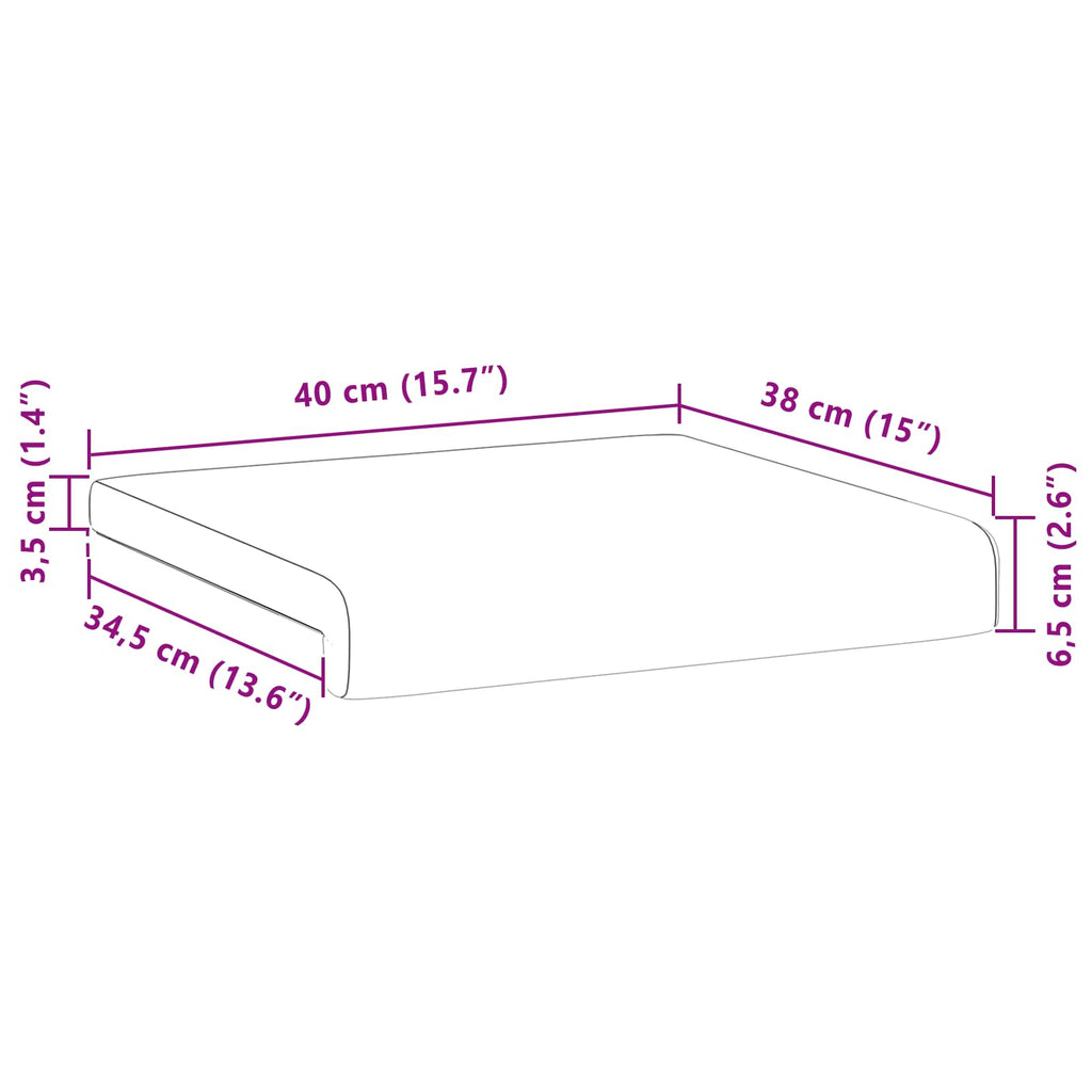 vidaXL Poduszka na ławkę 4 pcs Ekoskóra Czerwone wino Głębokość 35 cm