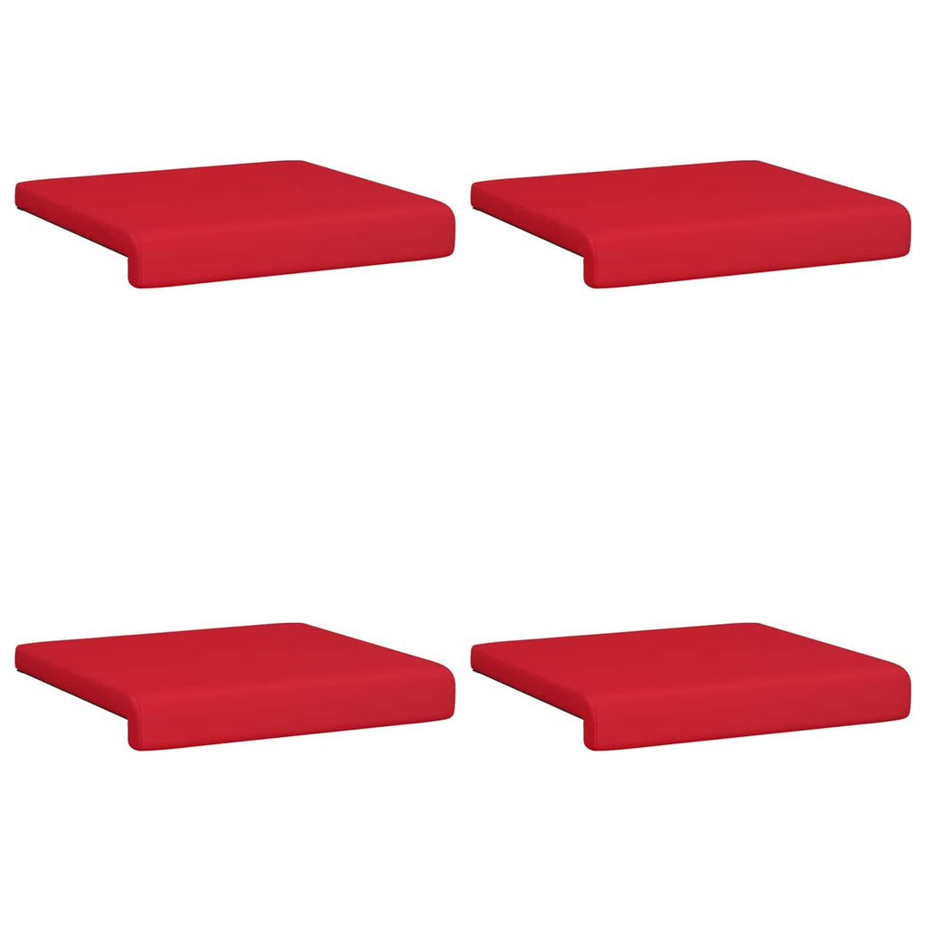 vidaXL Poduszka na ławkę 4 pcs Ekoskóra czerwony Głębokość 35 cm