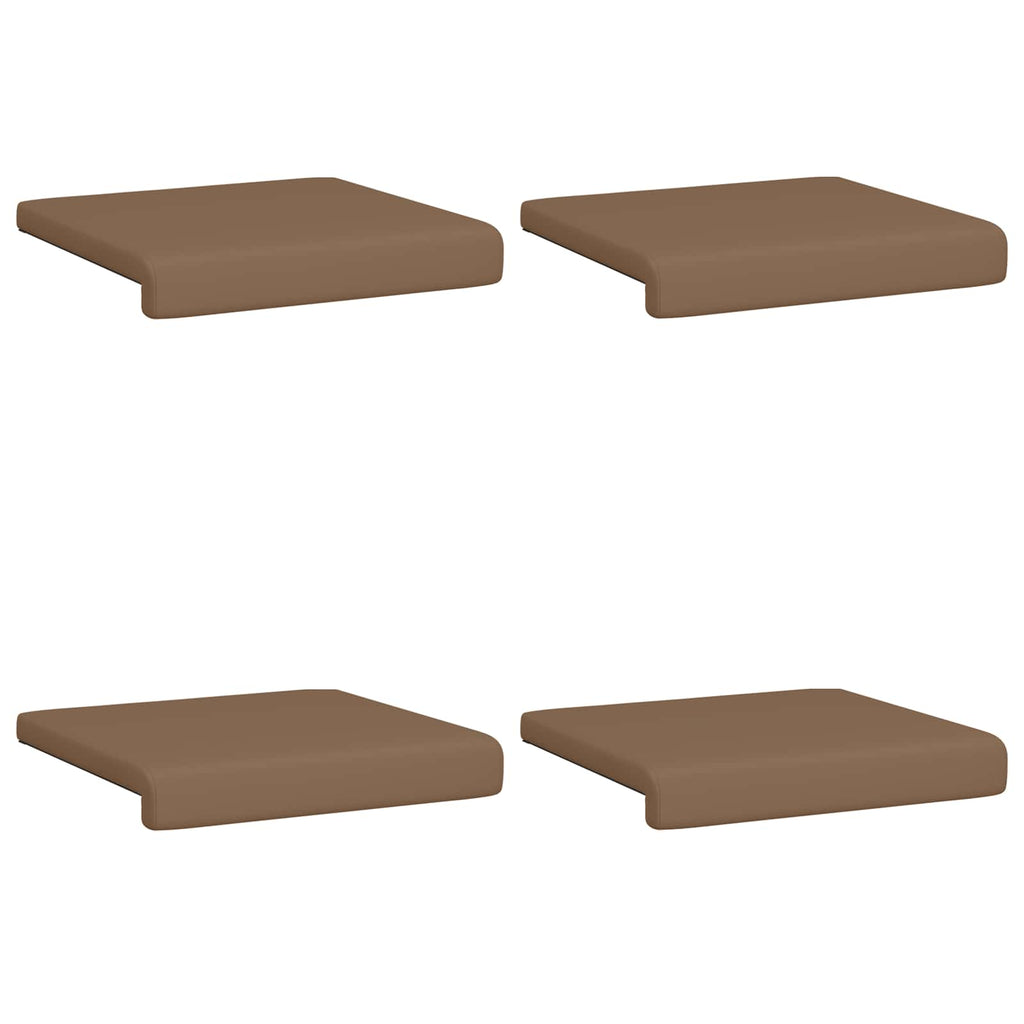 vidaXL Poduszka na ławkę 4 pcs Ekoskóra Cappuccino Głębokość 35 cm