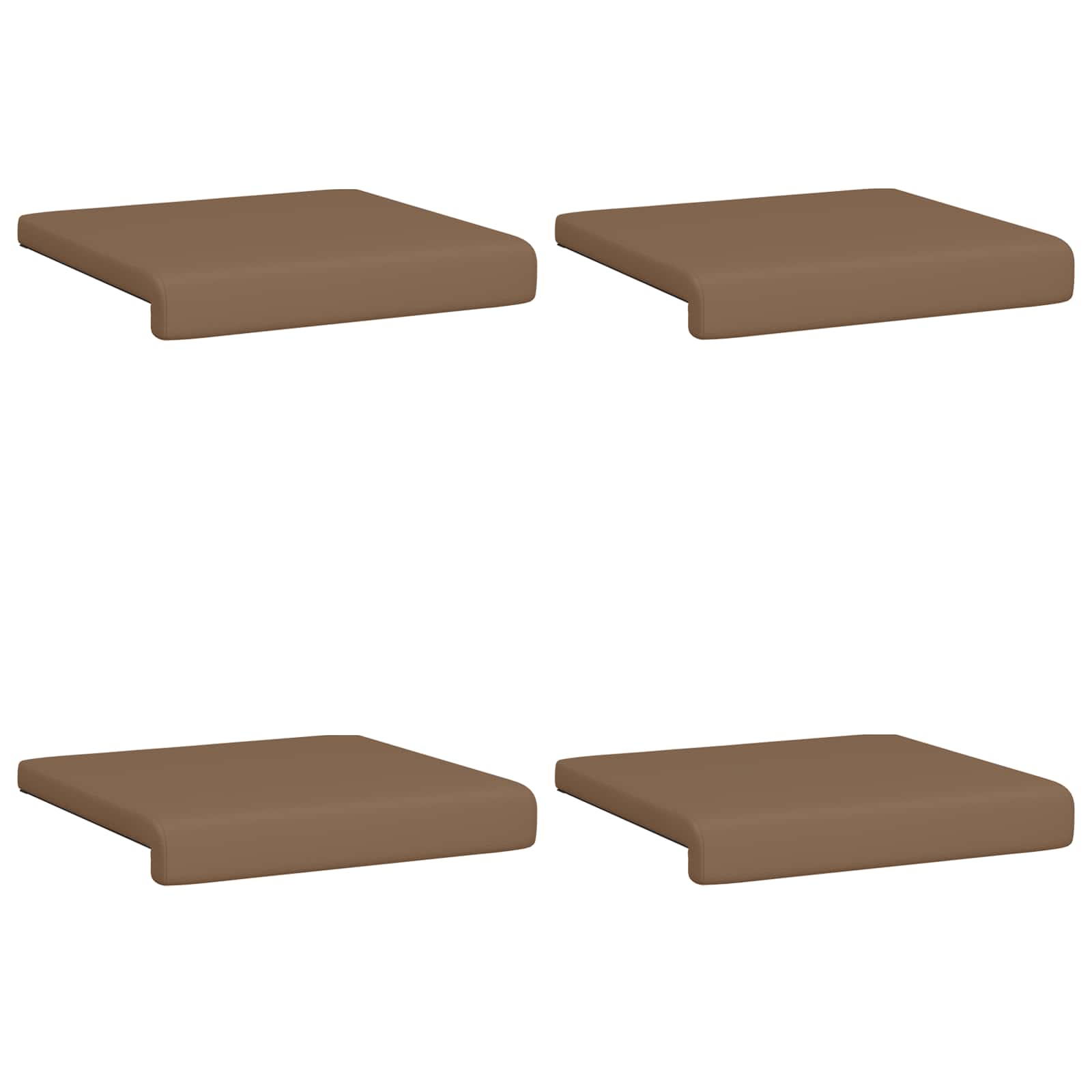 vidaXL Poduszka na ławkę 4 pcs Ekoskóra Cappuccino Głębokość 35 cm