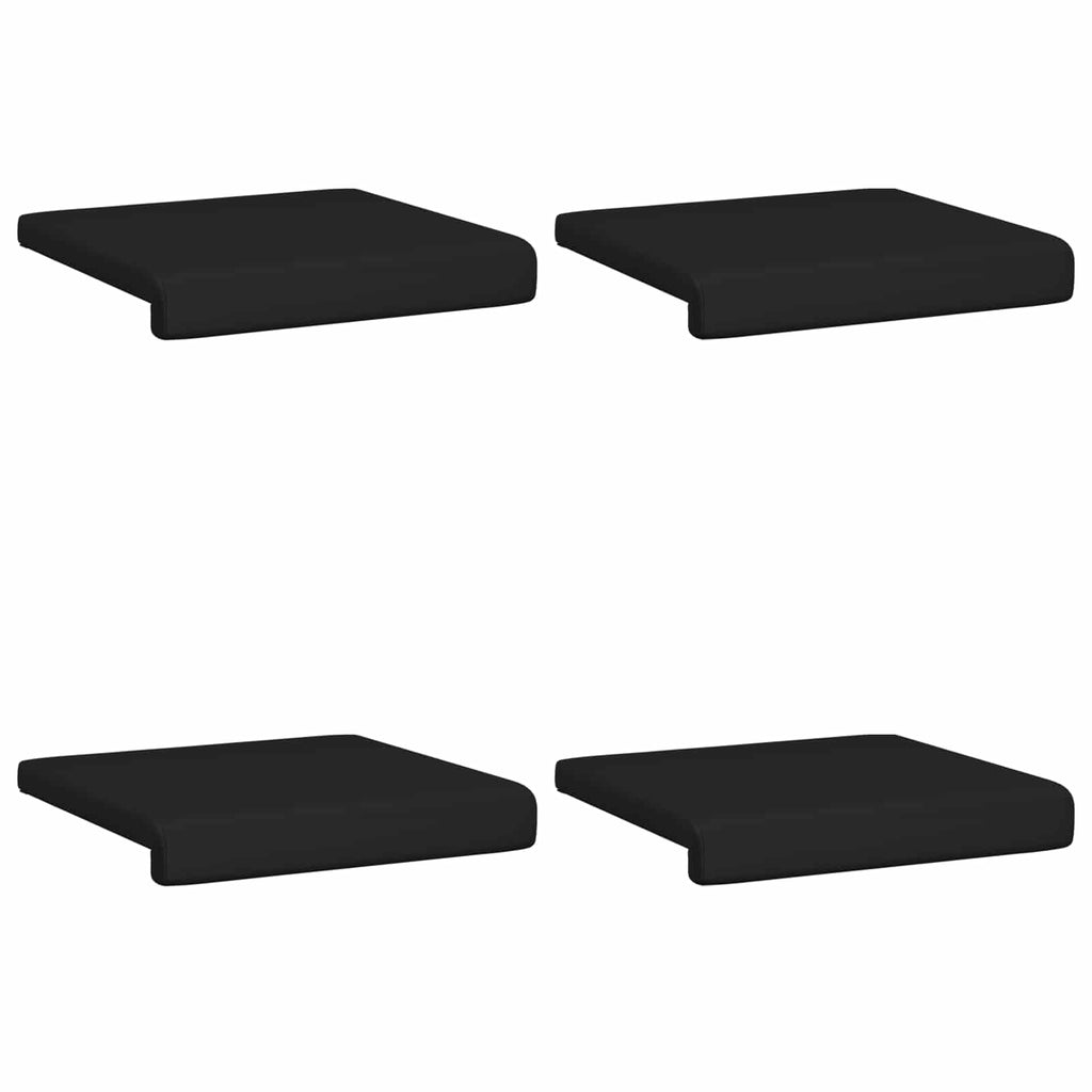 vidaXL Poduszka na ławkę 4 pcs Ekoskóra Czarny Głębokość 35 cm
