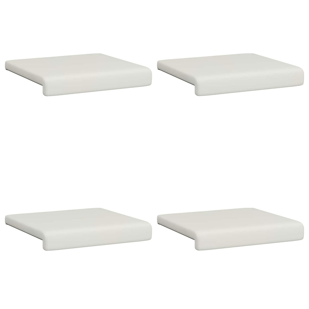 vidaXL Poduszka na ławkę 4 pcs Ekoskóra Biały Głębokość 35 cm