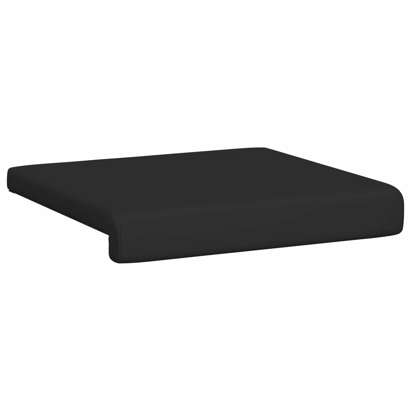 vidaXL Poduszka na ławkę 4 pcs Ekoskóra Czarny Głębokość 35 cm
