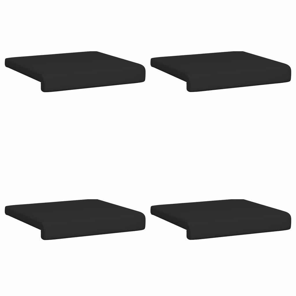 vidaXL Poduszka na ławkę 4 pcs Ekoskóra Czarny Głębokość 35 cm