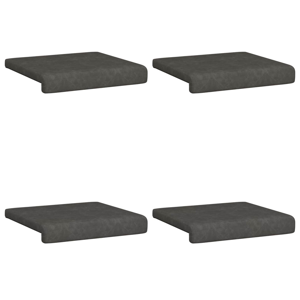 vidaXL Poduszka na ławkę 4 pcs Ekoskóra Czarny Głębokość 35 cm