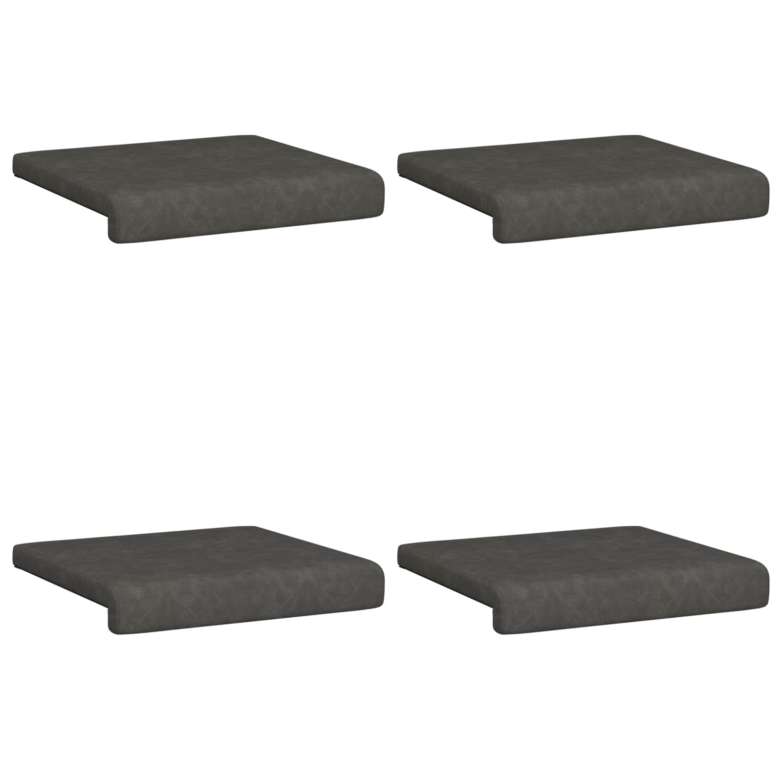 vidaXL Poduszka na ławkę 4 pcs Ekoskóra Czarny Głębokość 35 cm