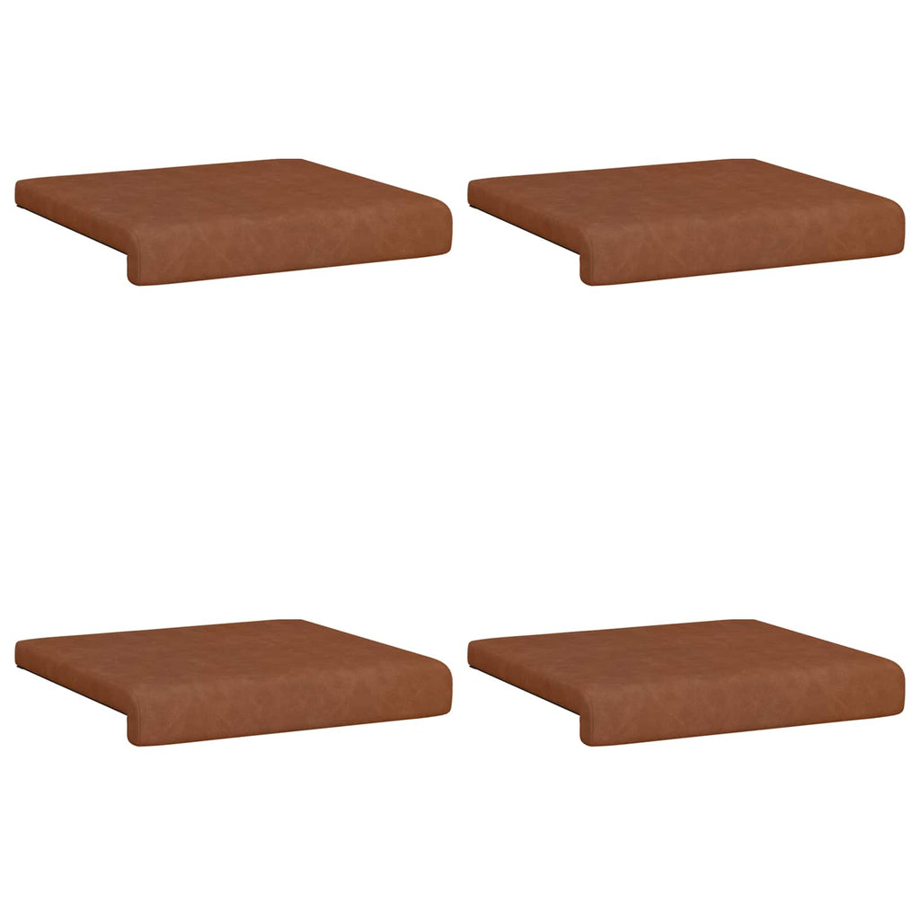 vidaXL Poduszka na ławkę 4 pcs Ekoskóra brązowy Głębokość 35 cm