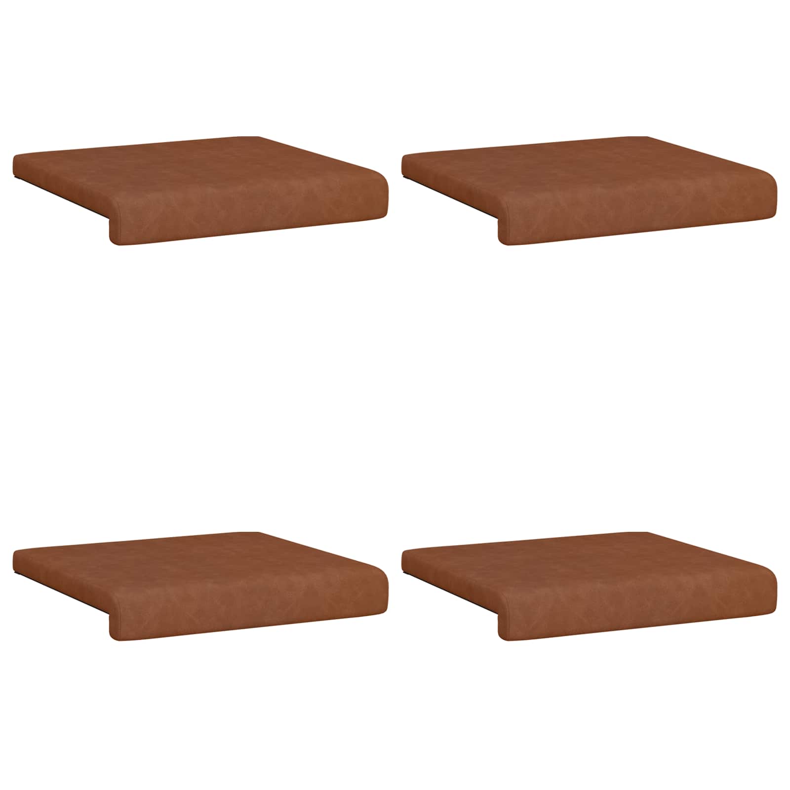 vidaXL Poduszka na ławkę 4 pcs Ekoskóra brązowy Głębokość 35 cm