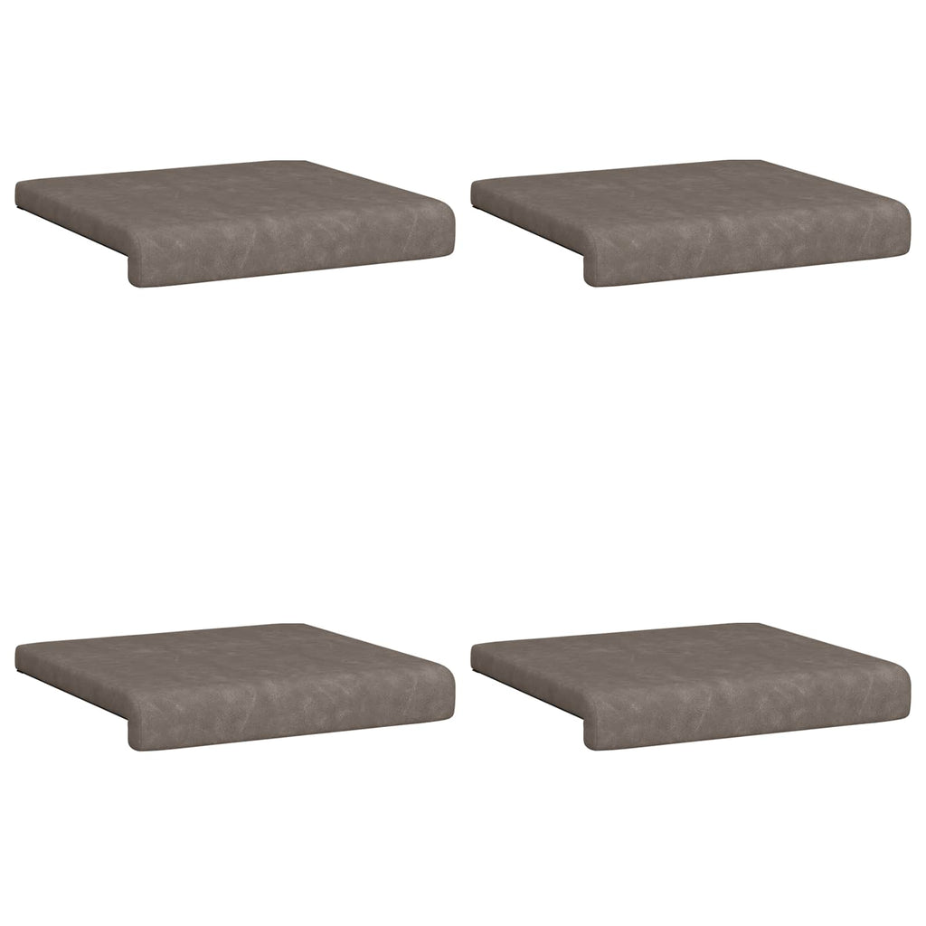 vidaXL Poduszka na ławkę 4 pcs Ekoskóra Szary Głębokość 35 cm