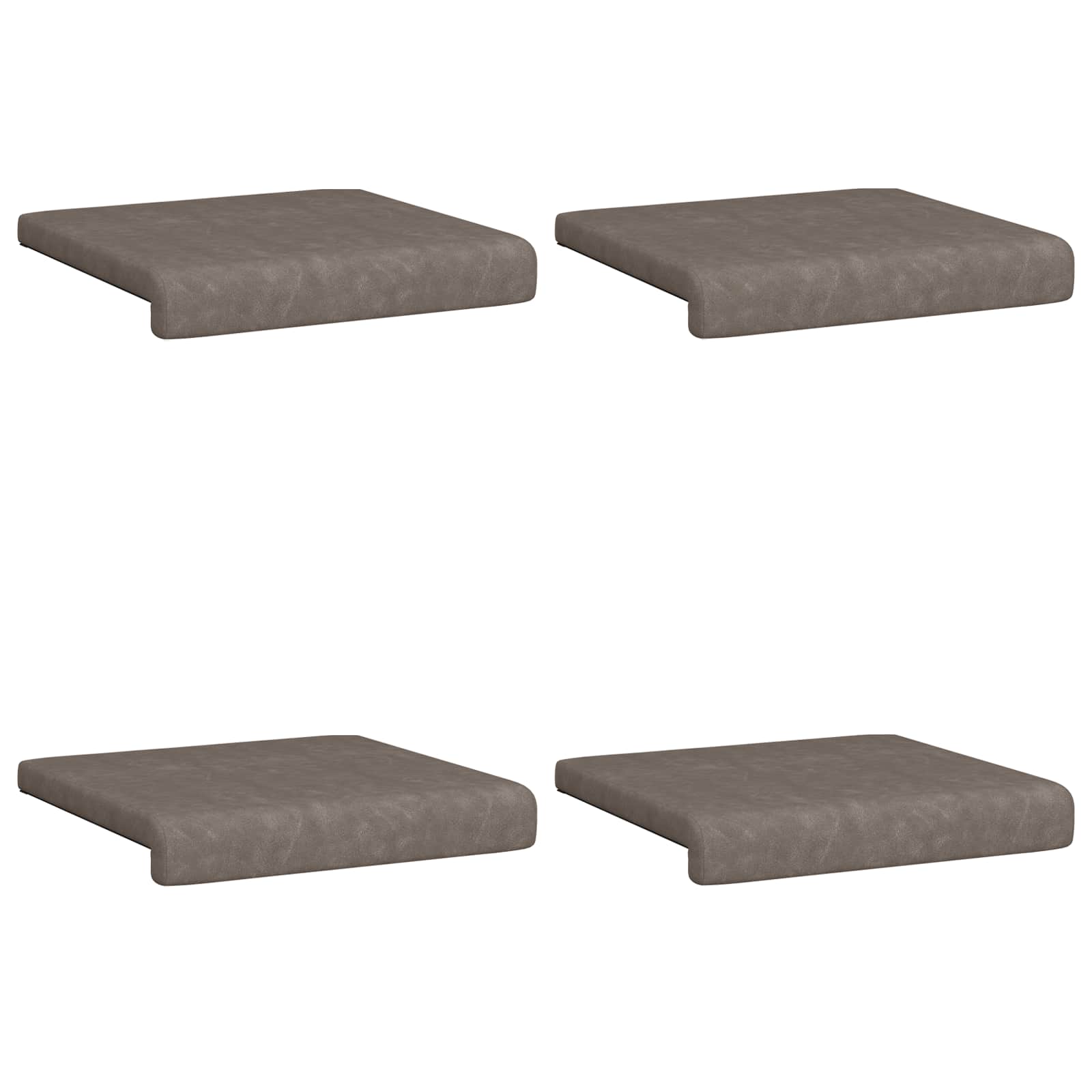 vidaXL Poduszka na ławkę 4 pcs Ekoskóra Szary Głębokość 35 cm