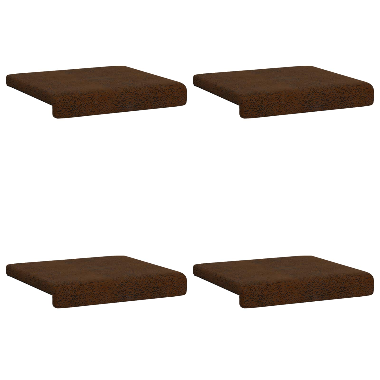 vidaXL Poduszka na ławkę 4 pcs Materiał zamszowy syntetyczny brązowy