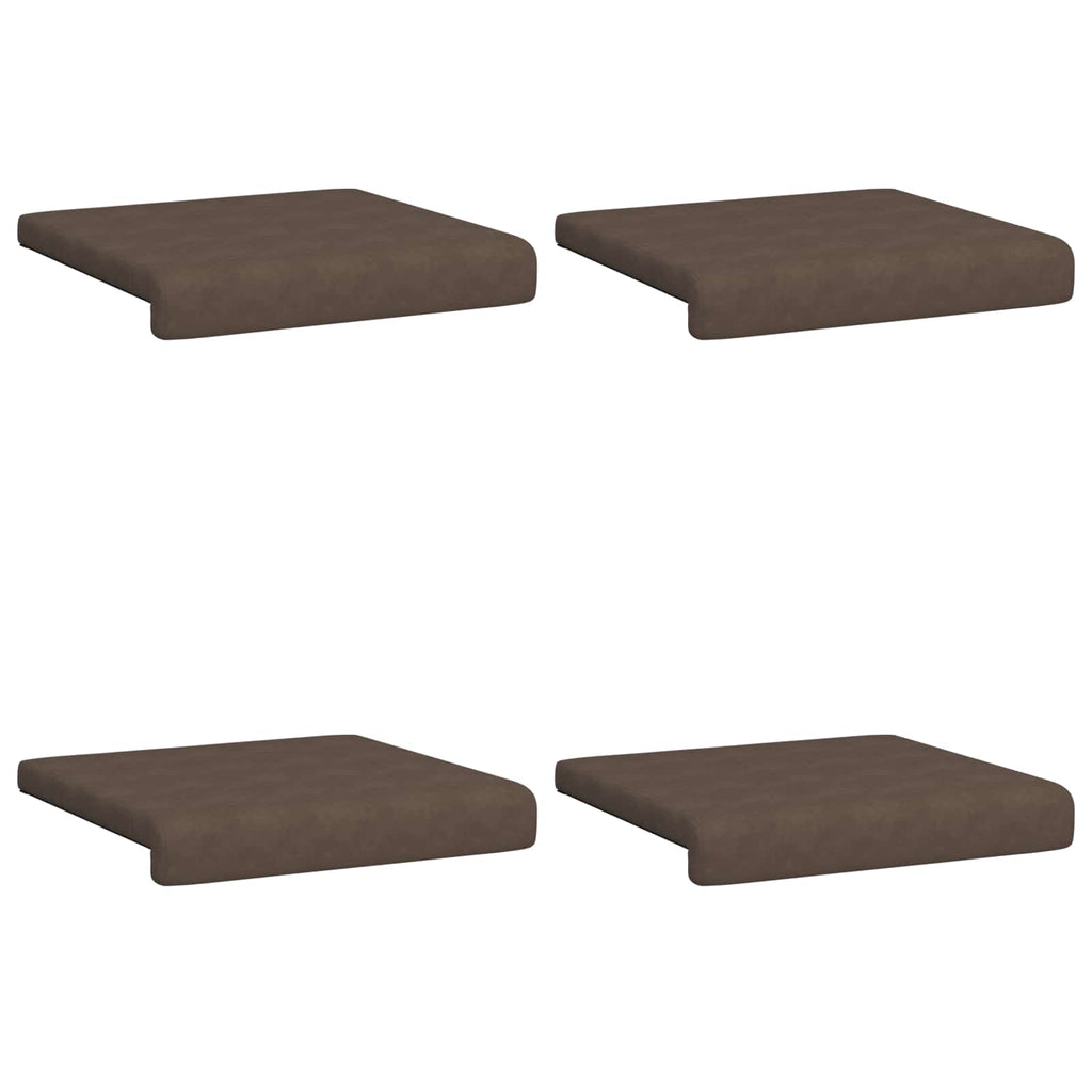 vidaXL Poduszka na ławkę 4 pcs Mikrofibra brązowy Głębokość 35 cm