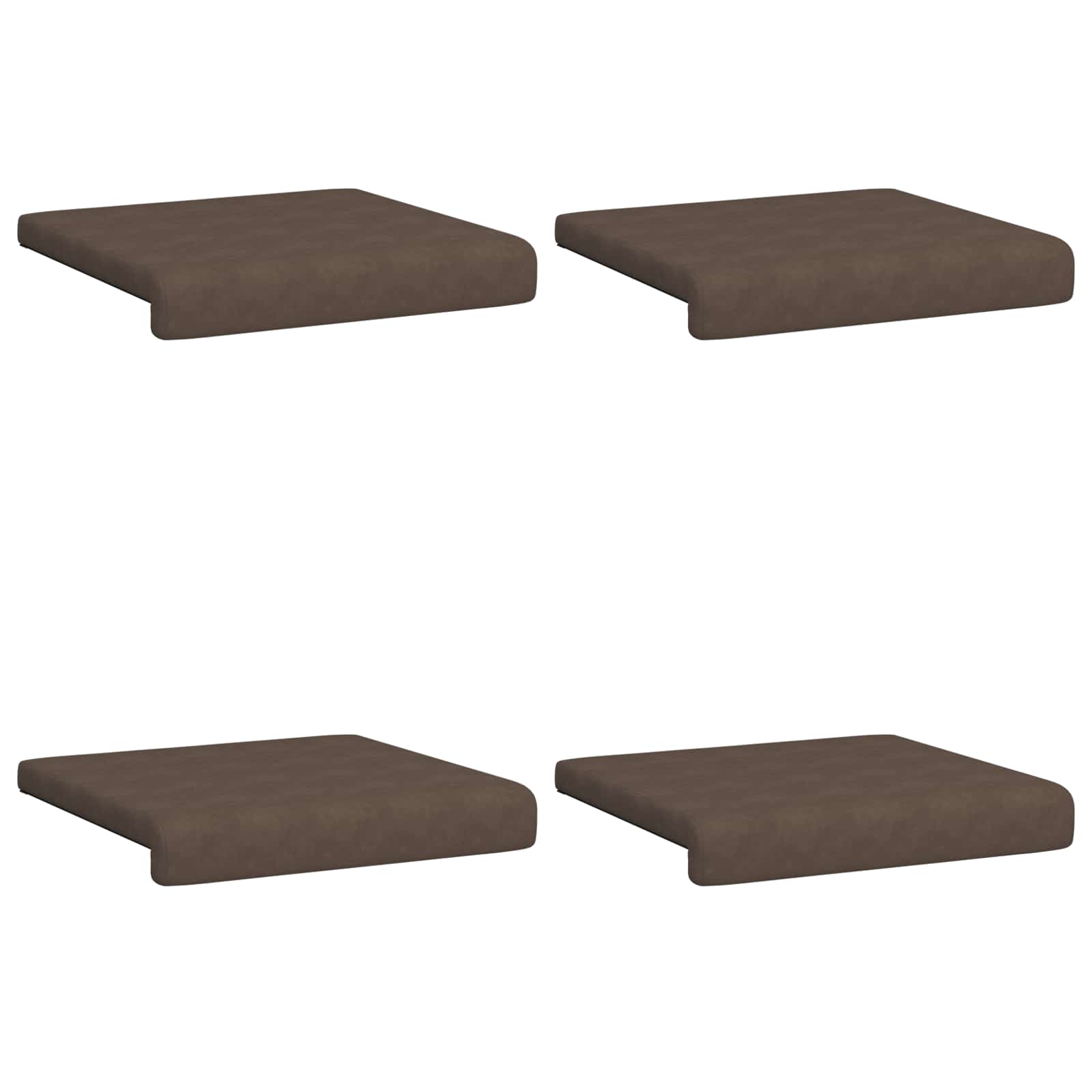 vidaXL Poduszka na ławkę 4 pcs Mikrofibra brązowy Głębokość 35 cm