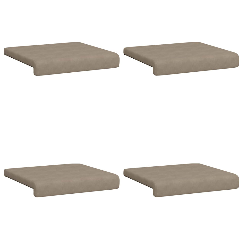 vidaXL Poduszka na ławkę 4 pcs Mikrofibra Ciemnoszary Głębokość 35 cm