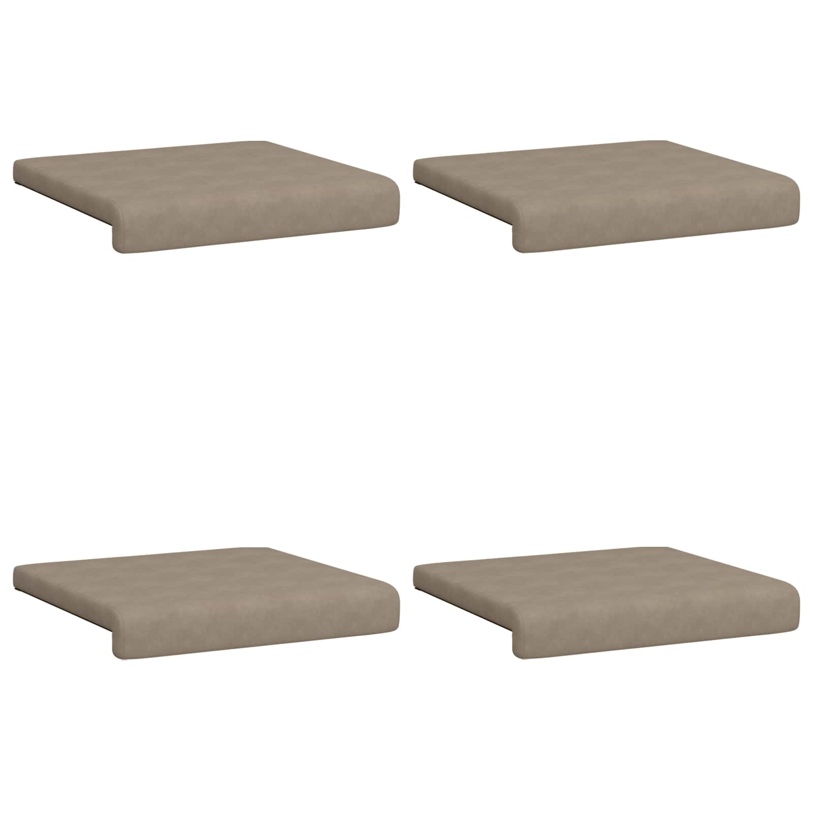 vidaXL Poduszka na ławkę 4 pcs Mikrofibra Ciemnoszary Głębokość 35 cm