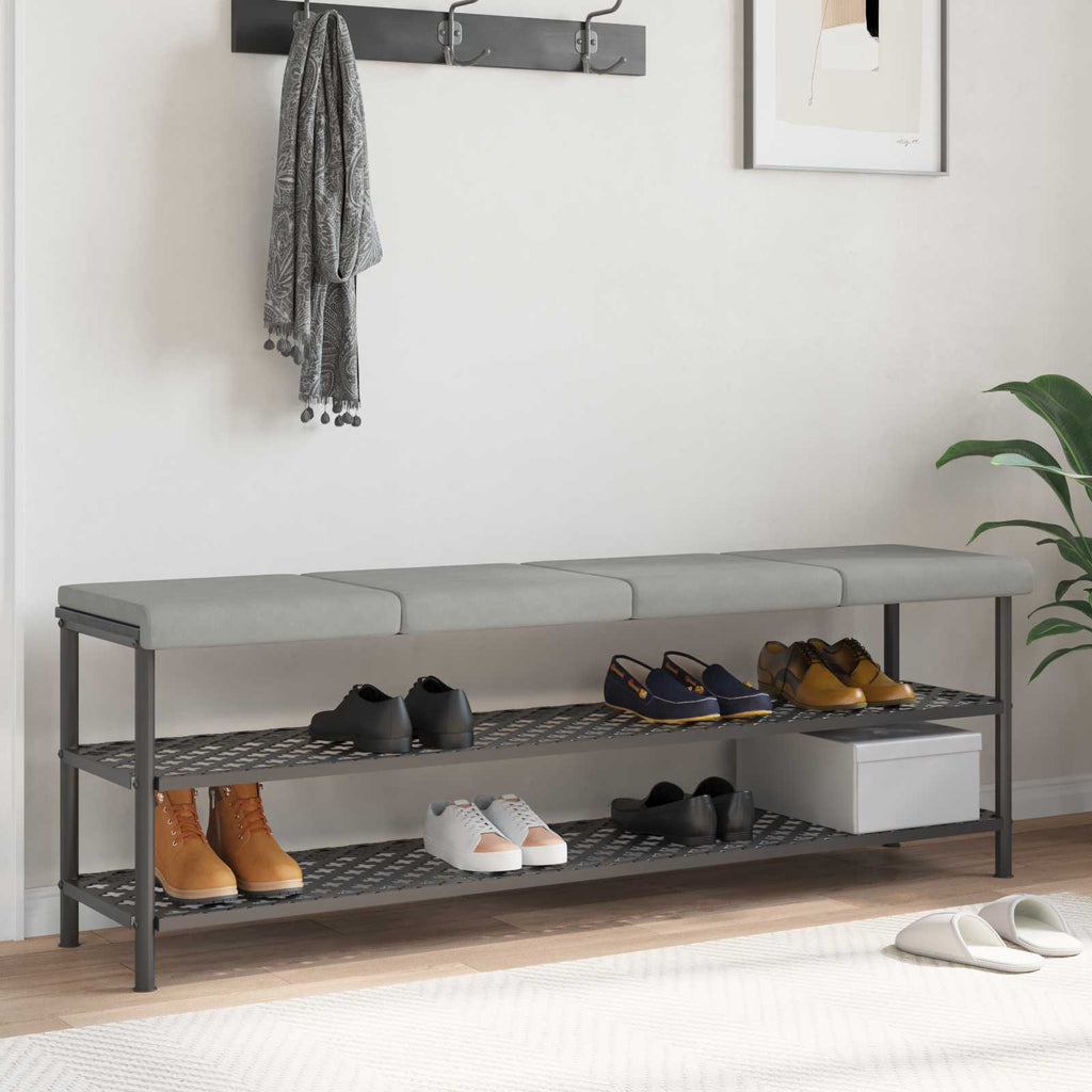 vidaXL Poduszka na ławkę 4 pcs Mikrofibra jasnoszary Głębokość 35 cm
