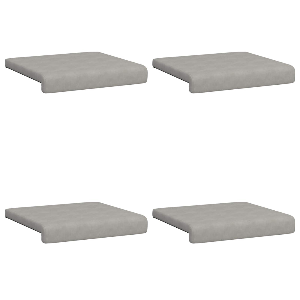 vidaXL Poduszka na ławkę 4 pcs Mikrofibra jasnoszary Głębokość 35 cm
