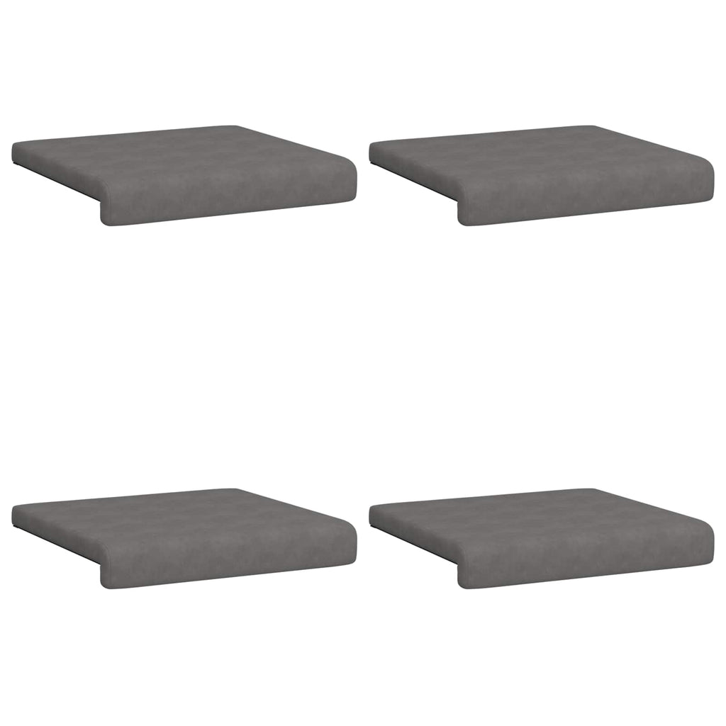vidaXL Poduszka na ławkę 4 pcs Mikrofibra ciemnoszary Głębokość 35 cm