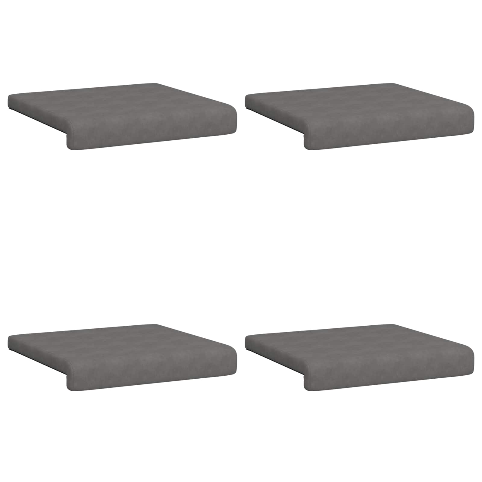 vidaXL Poduszka na ławkę 4 pcs Mikrofibra ciemnoszary Głębokość 35 cm