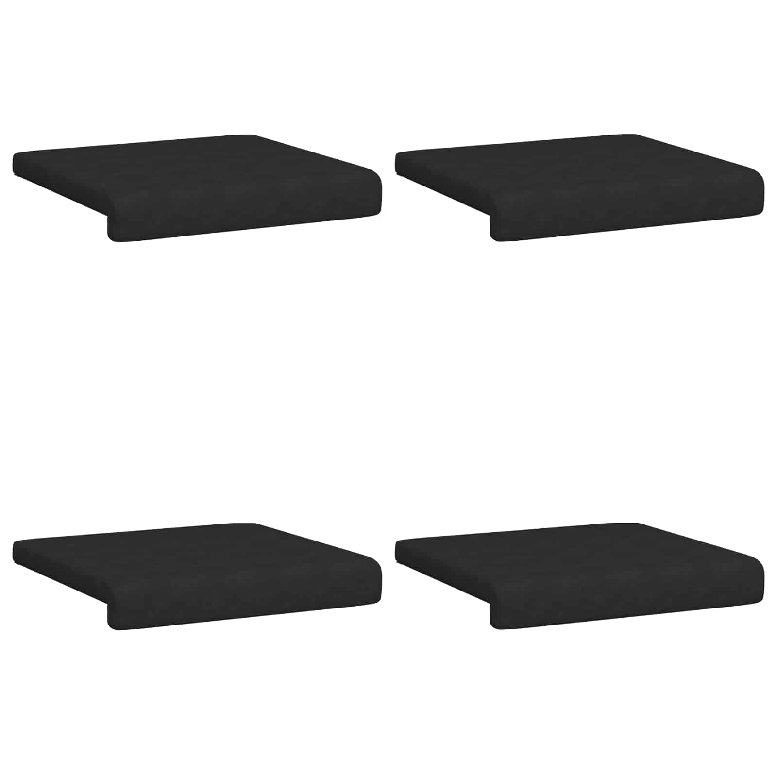 vidaXL Poduszka na ławkę 4 pcs Mikrofibra Czarny Głębokość 35 cm