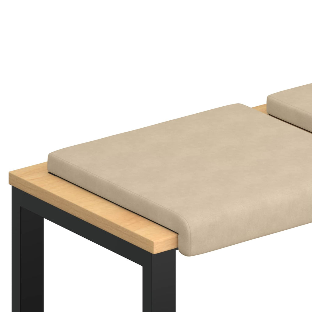vidaXL Poduszka na ławkę 4 pcs Mikrofibra kremowy Głębokość 35 cm