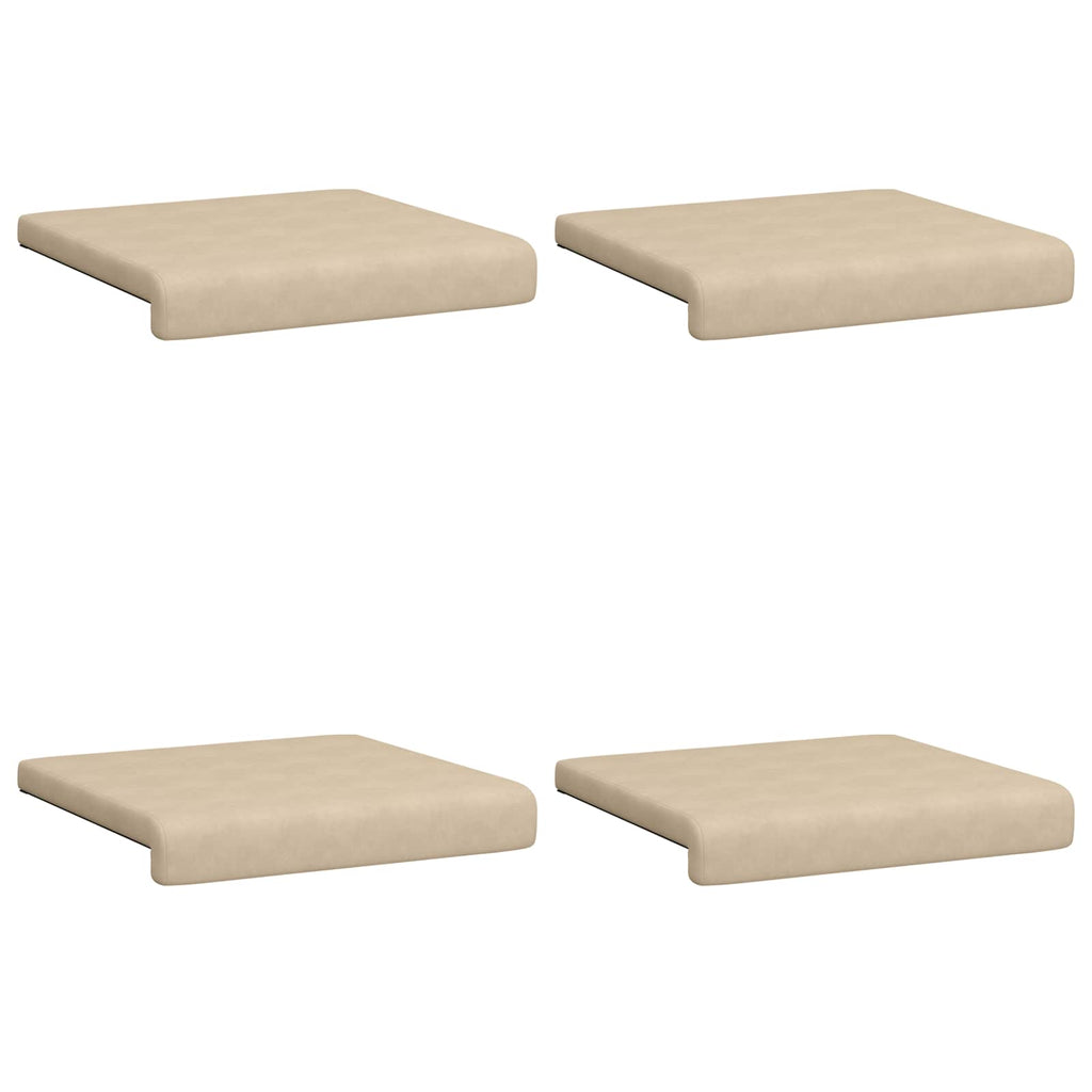 vidaXL Poduszka na ławkę 4 pcs Mikrofibra kremowy Głębokość 35 cm