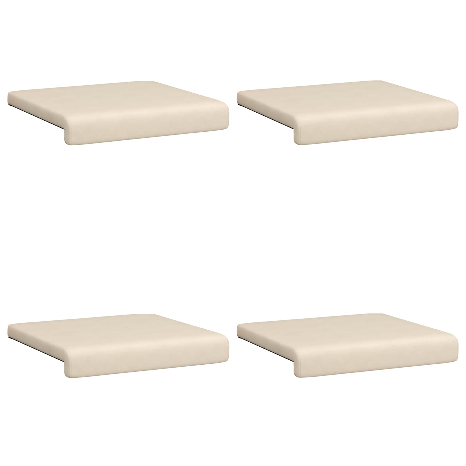 vidaXL Poduszka na ławkę 4 pcs Mikrofibra Beżowy Głębokość 35 cm