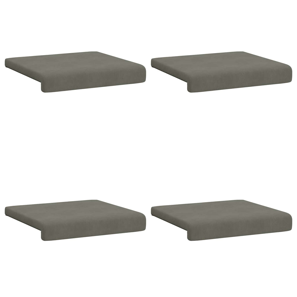vidaXL Poduszka na ławkę 4 pcs sztruks jasnoszary Głębokość 35 cm