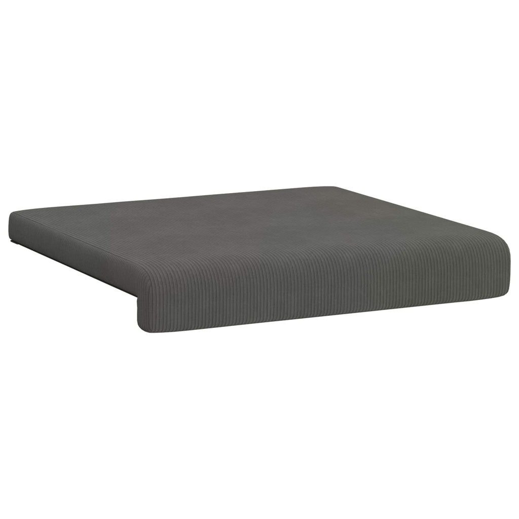 vidaXL Poduszka na ławkę 4 pcs sztruks ciemnoszary Głębokość 35 cm