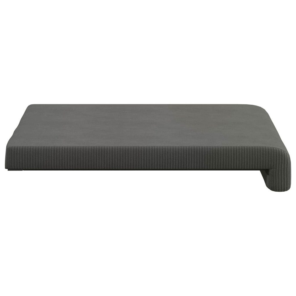 vidaXL Poduszka na ławkę 4 pcs sztruks ciemnoszary Głębokość 35 cm