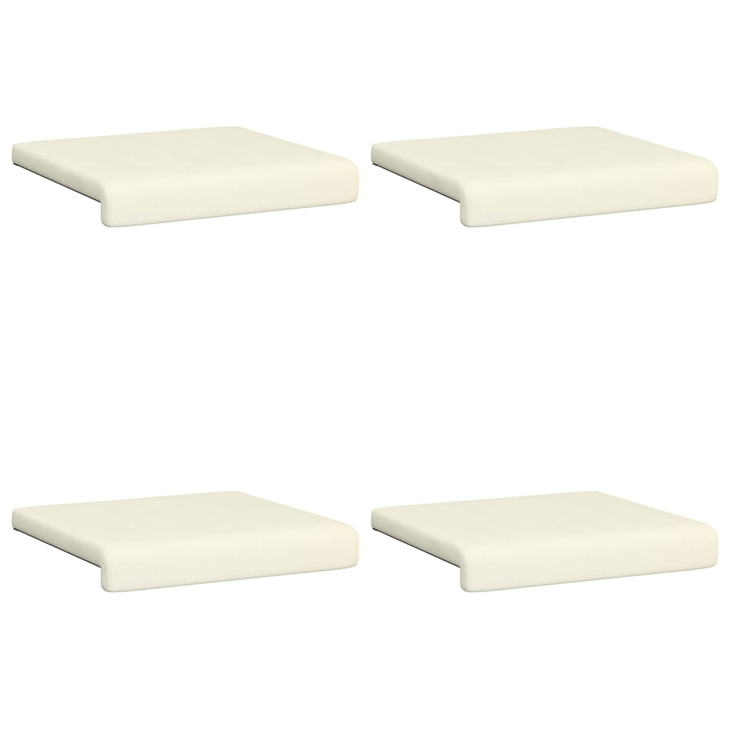 vidaXL Poduszka na ławkę 4 pcs sztruks kremowy Głębokość 35 cm