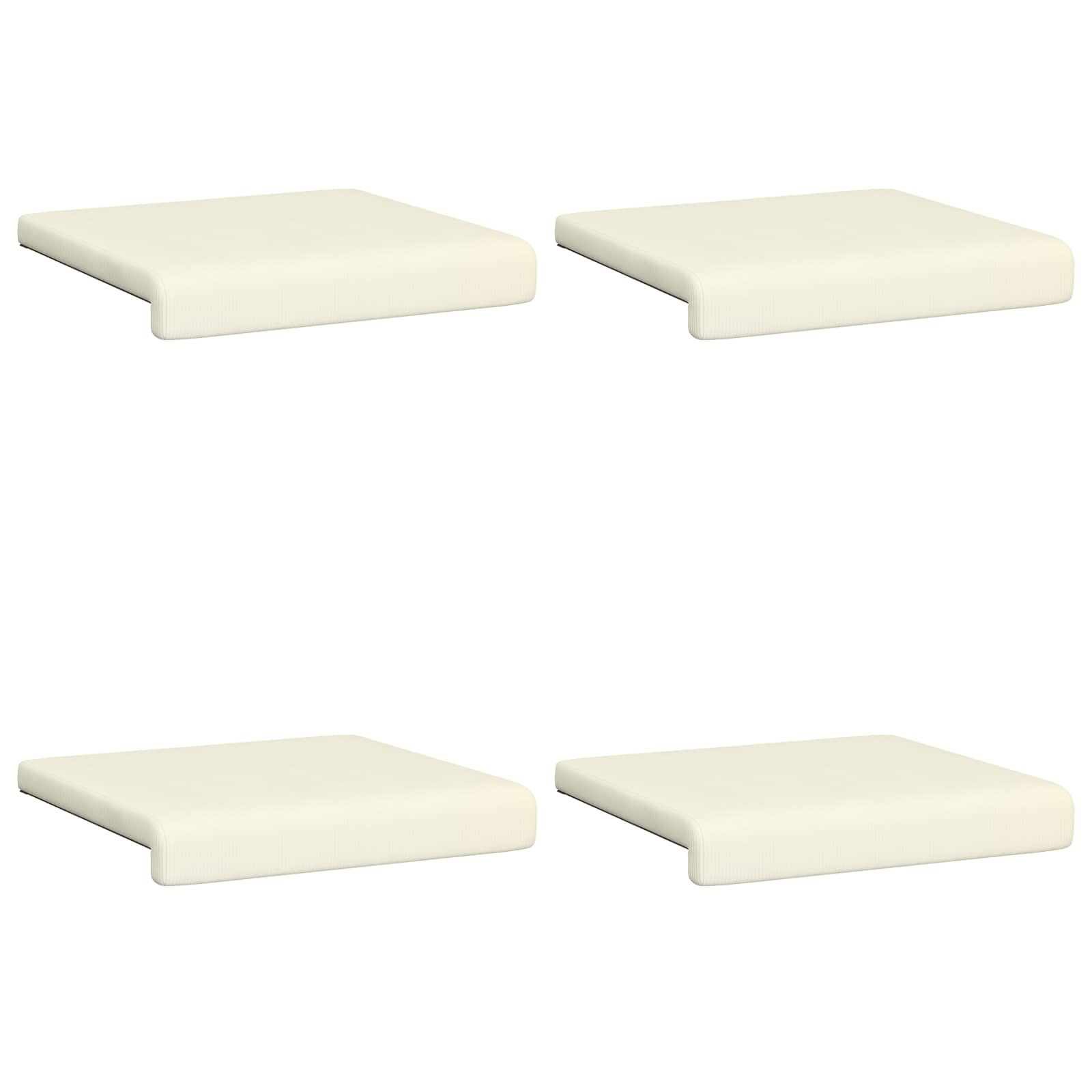 vidaXL Poduszka na ławkę 4 pcs sztruks kremowy Głębokość 35 cm