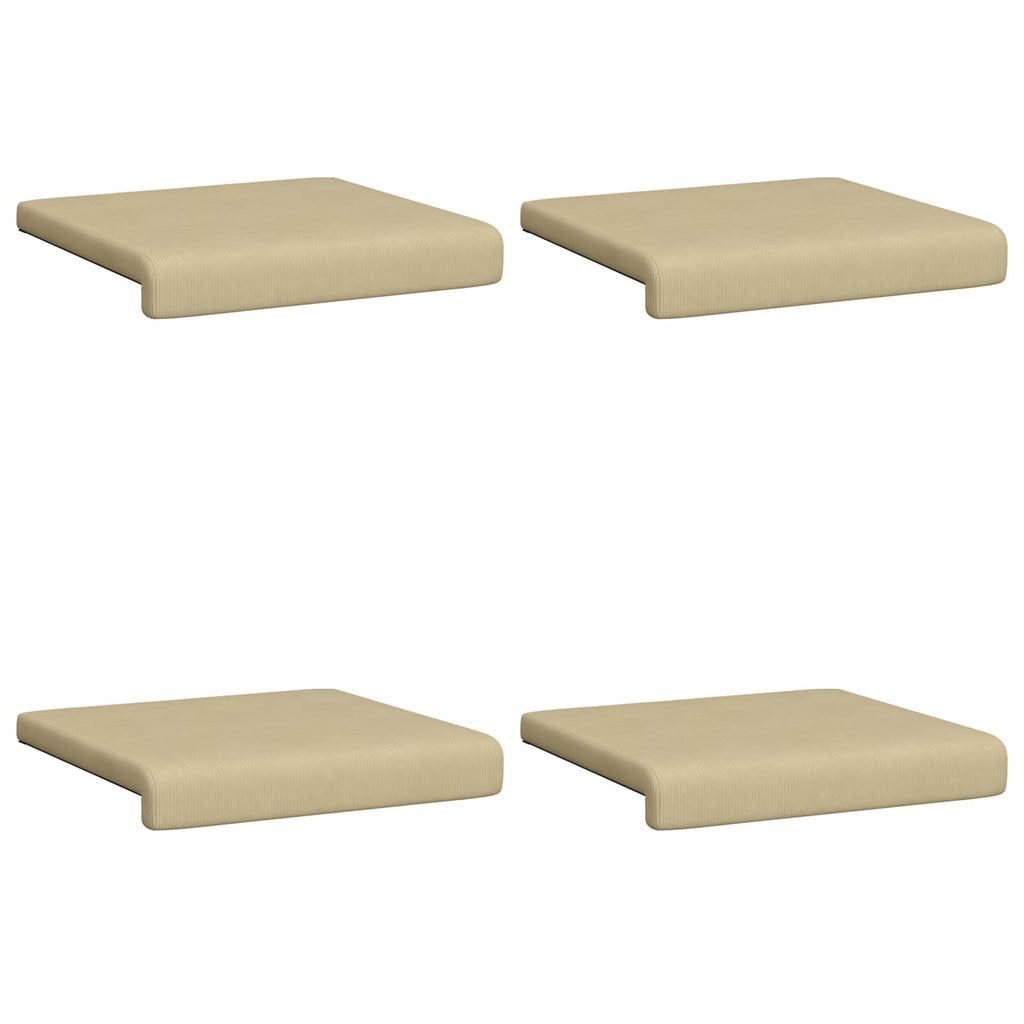 vidaXL Poduszka na ławkę 4 pcs sztruks Szary zielony Głębokość 35 cm