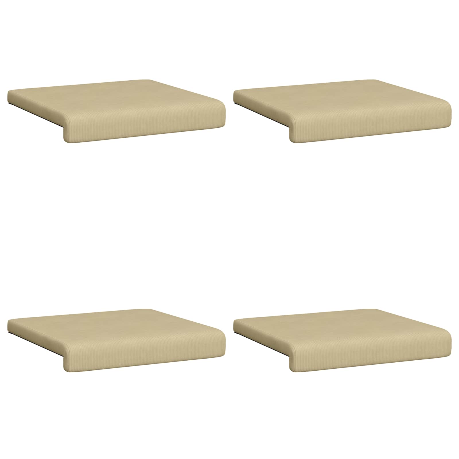 vidaXL Poduszka na ławkę 4 pcs sztruks Szary zielony Głębokość 35 cm