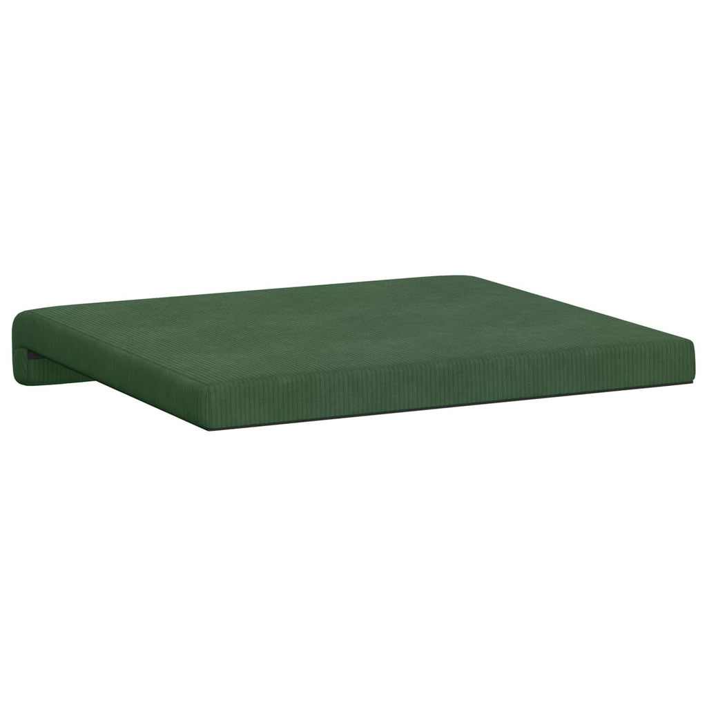 vidaXL Poduszka na ławkę 4 pcs sztruks Ciemnozielony Głębokość 35 cm