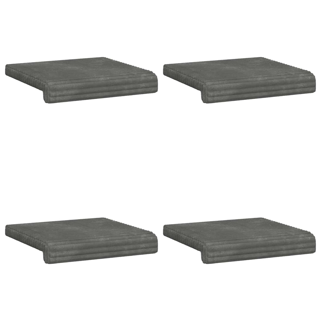 vidaXL Poduszka na ławkę 4 pcs Pluszowy kord jasnoszary