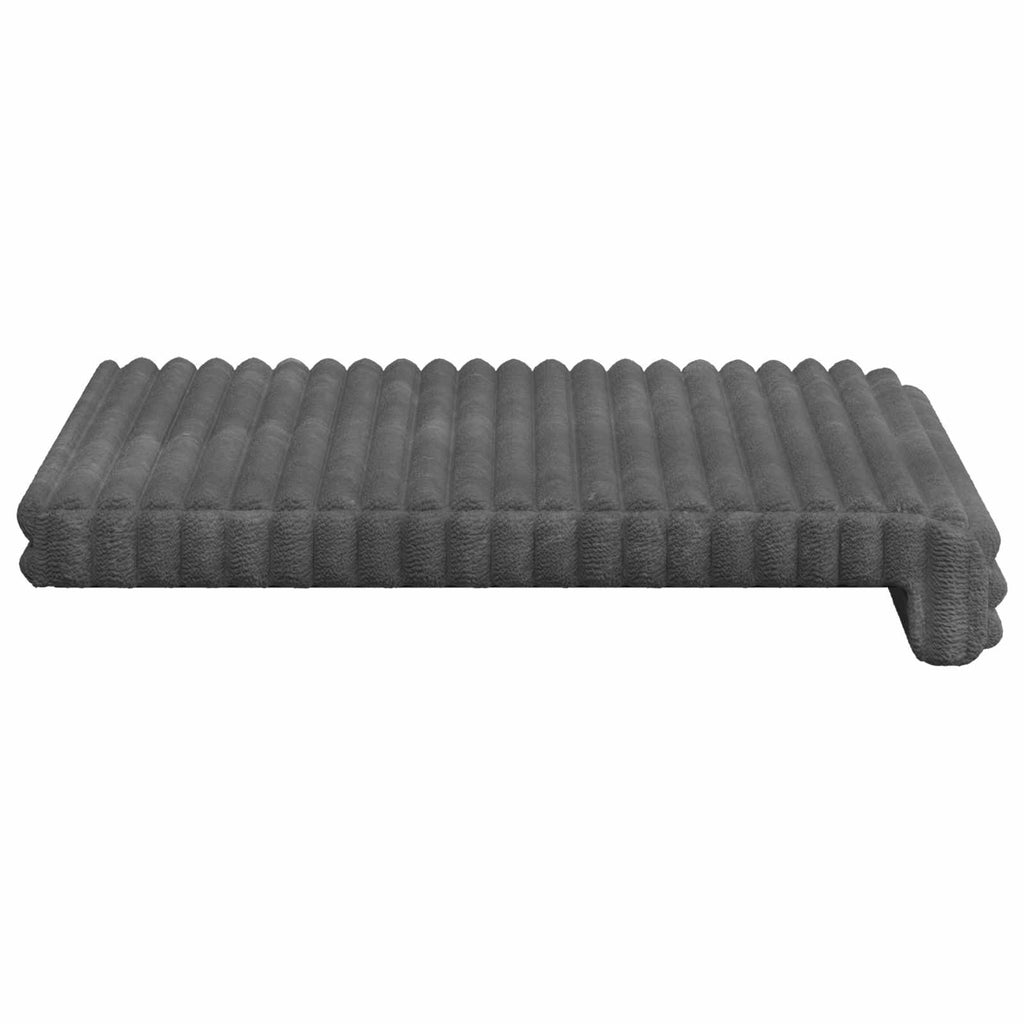 vidaXL Poduszka na ławkę 4 pcs Pluszowy kord jasnoszary