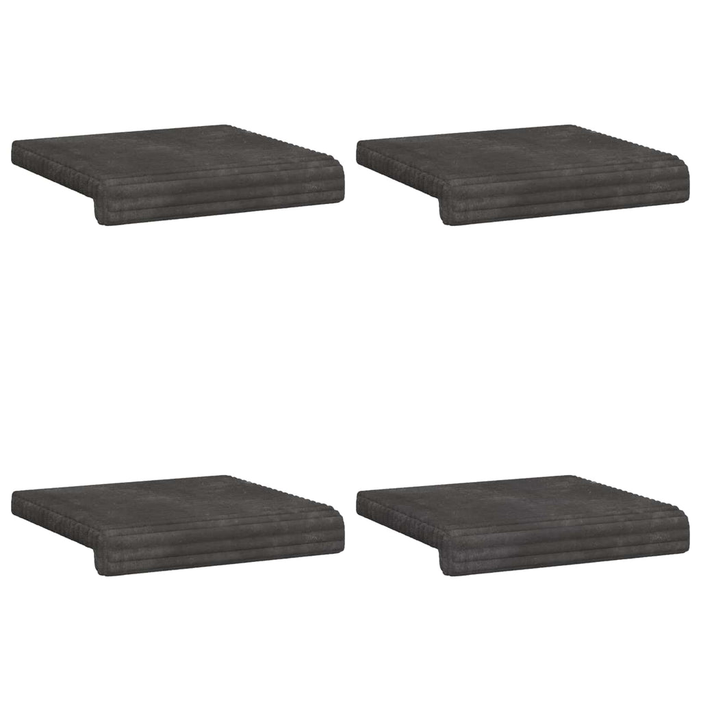 vidaXL Poduszka na ławkę 4 pcs Pluszowy kord ciemnoszary