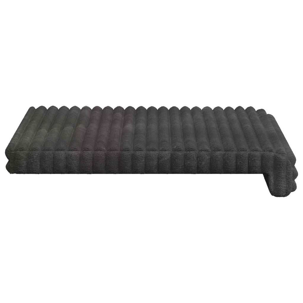 vidaXL Poduszka na ławkę 4 pcs Pluszowy kord ciemnoszary