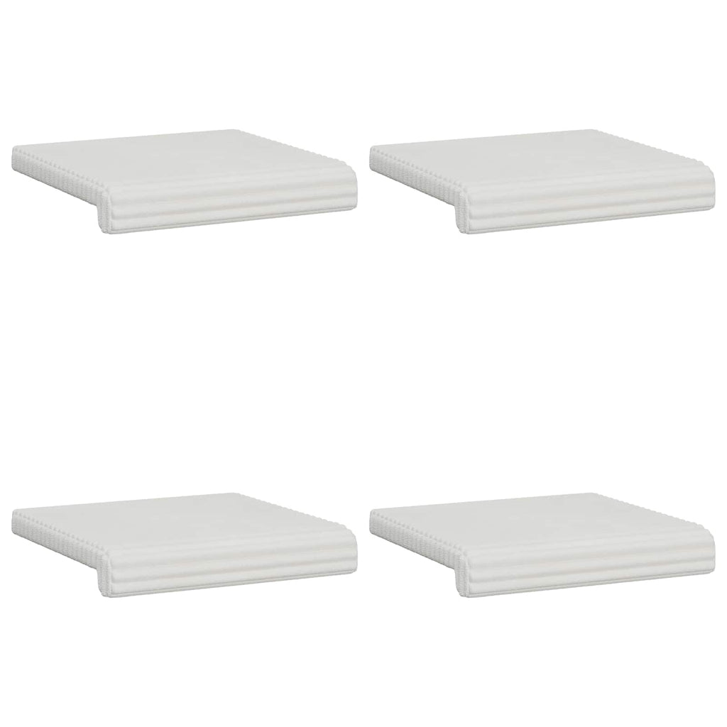 vidaXL Poduszka na ławkę 4 pcs Pluszowy kord kremowy Głębokość 35 cm
