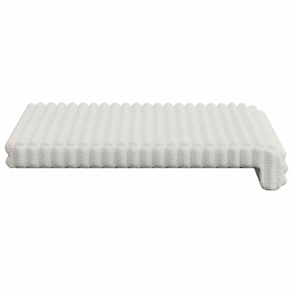 vidaXL Poduszka na ławkę 4 pcs Pluszowy kord kremowy Głębokość 35 cm