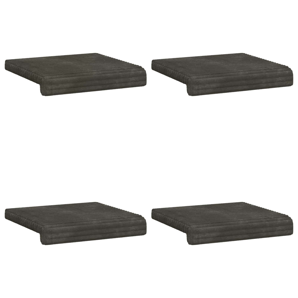 vidaXL Poduszka na ławkę 4 pcs Pluszowy kord antracytowy