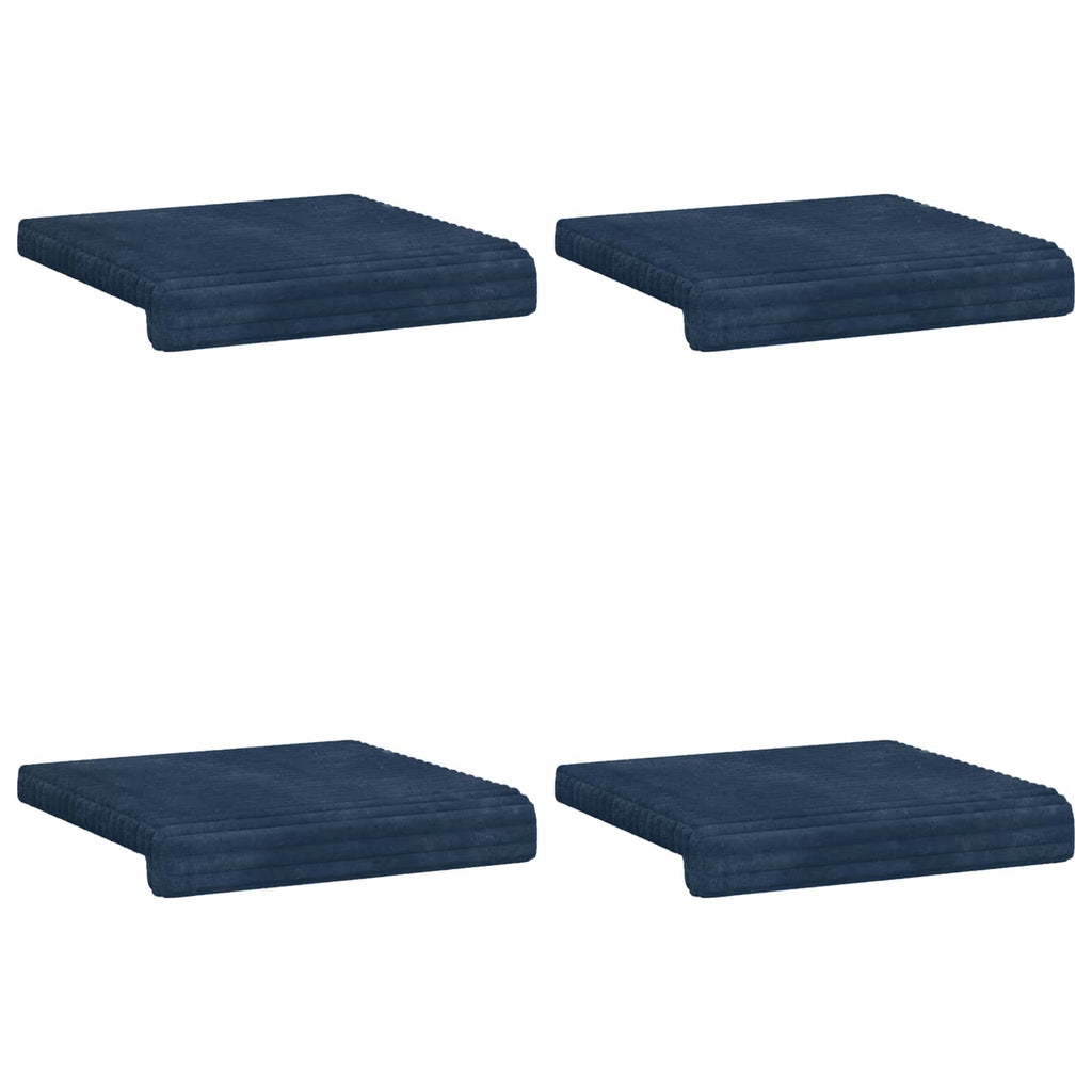 vidaXL Poduszka na ławkę 4 pcs Pluszowy kord Granatowy Głębokość 35 cm