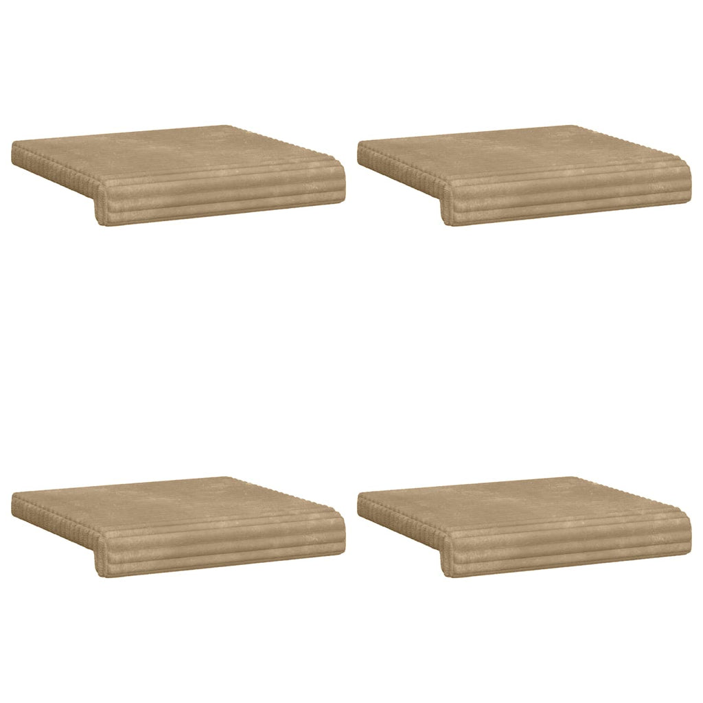 vidaXL Poduszka na ławkę 4 pcs Pluszowy kord Ciemnoszary
