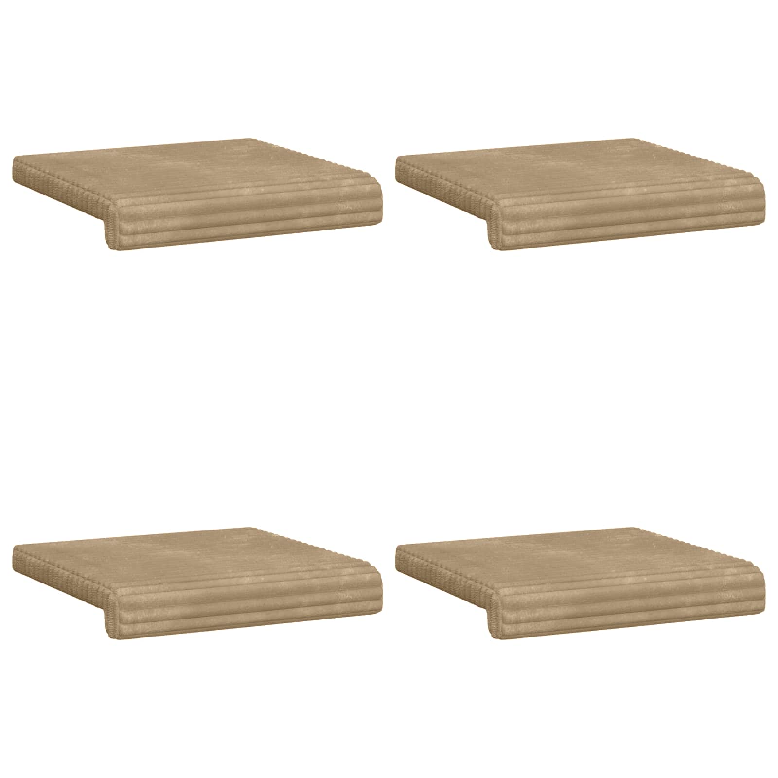 vidaXL Poduszka na ławkę 4 pcs Pluszowy kord Ciemnoszary
