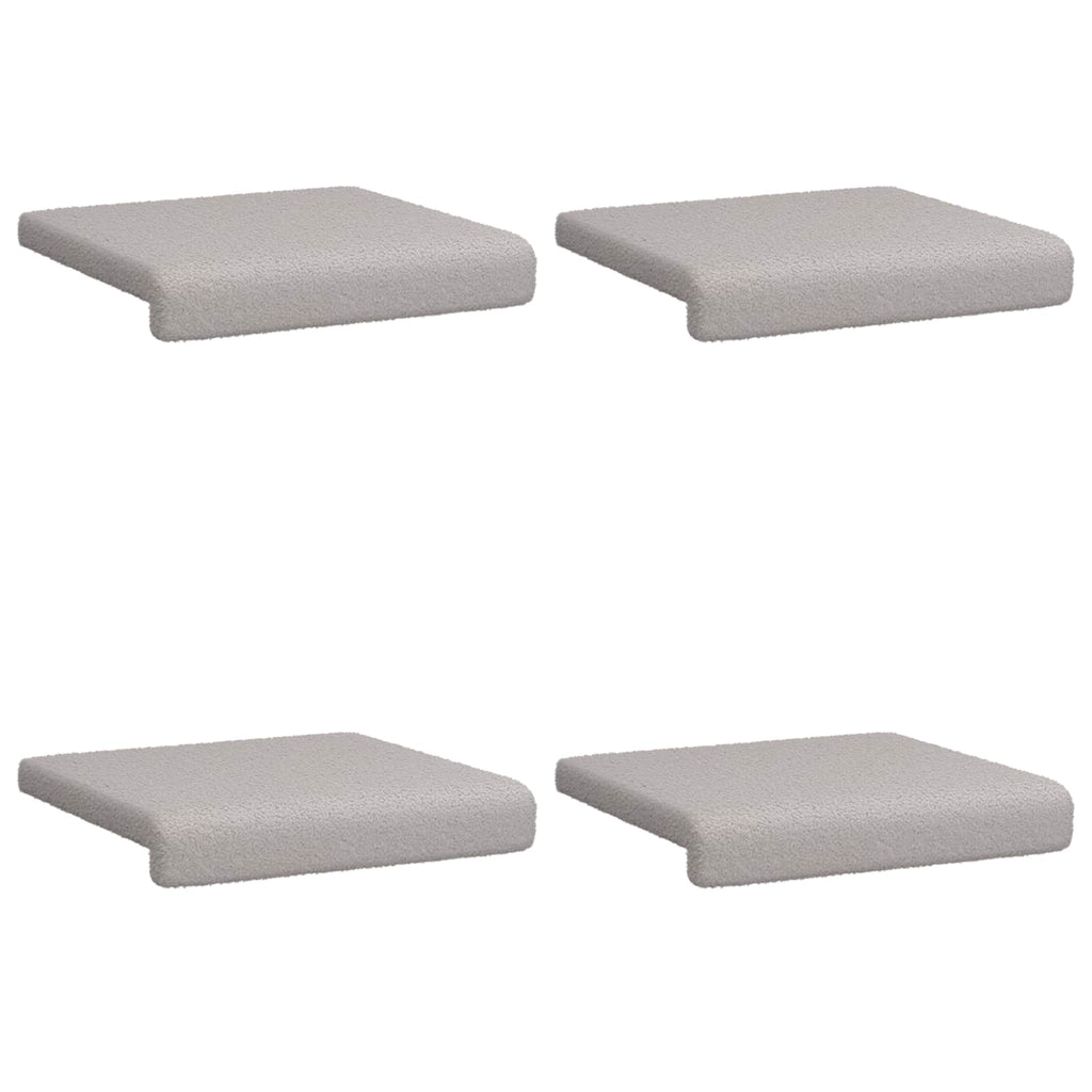 vidaXL Poduszka na ławkę 4 pcs Tkanina sherpa jasnoszary